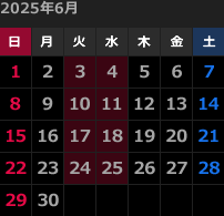 来月のカレンダー