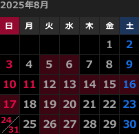 来月のカレンダー